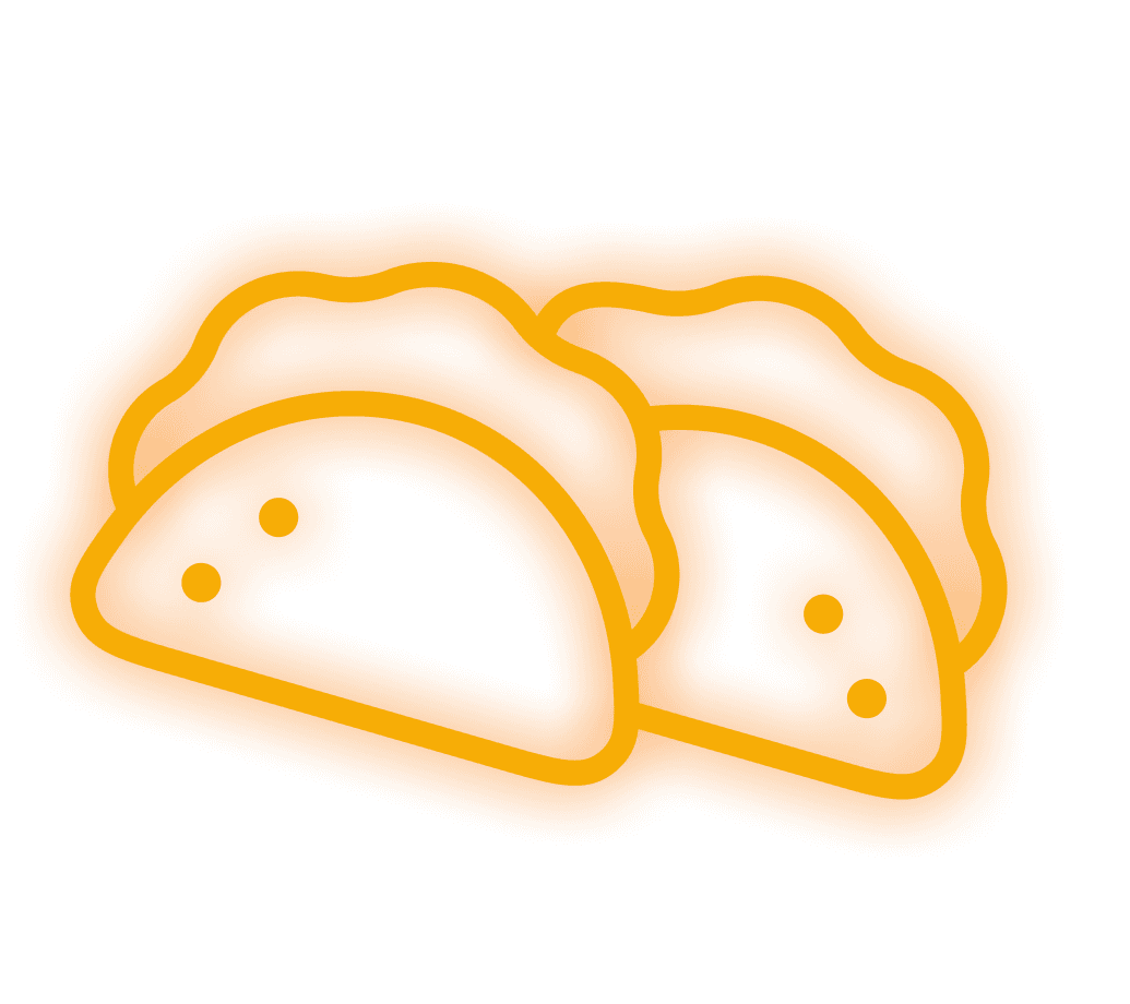 Illustrated plate of Caribbean food