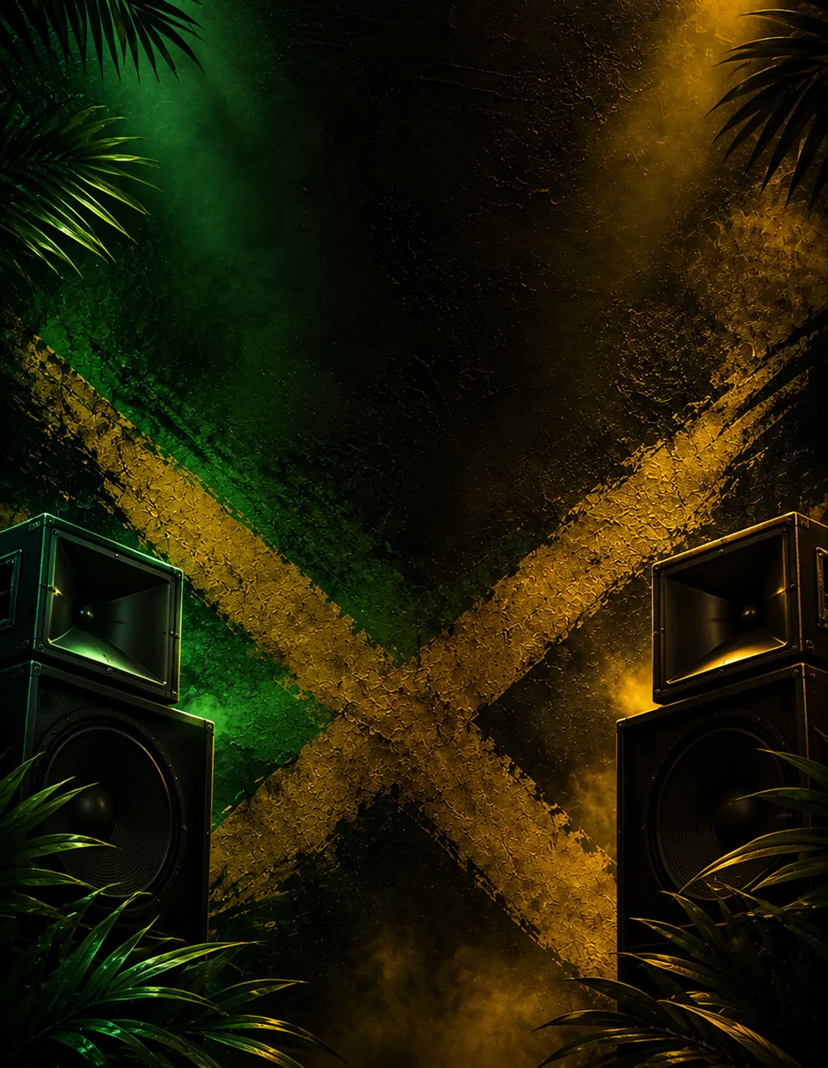 Textured Jamaican-inspired backdrop