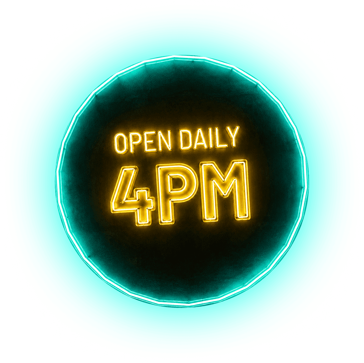 Neon sign reading Open 4 PM