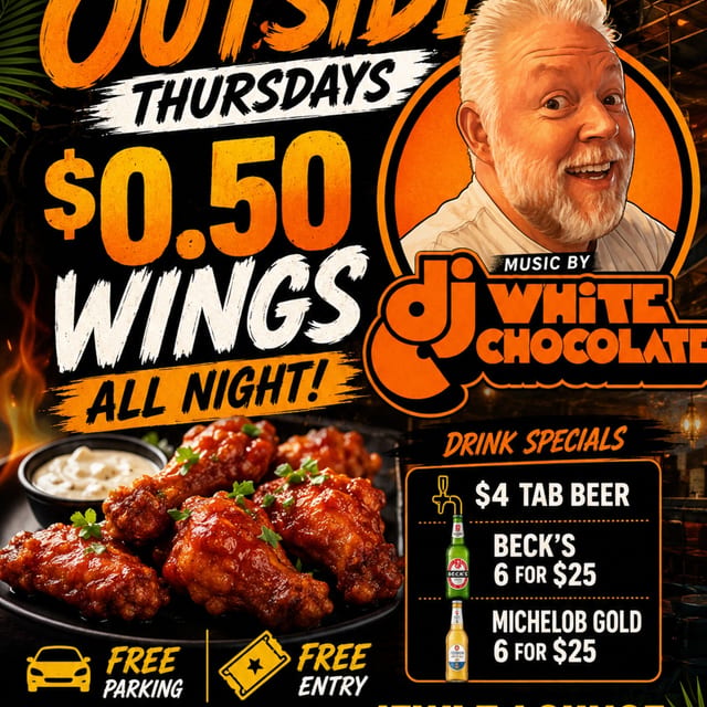 THURSDAYS  $0.50 WINGS 