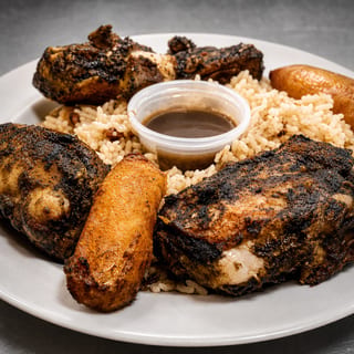 2- Jerk Chicken Meal Rice and Beans!!! One Size No White Meat