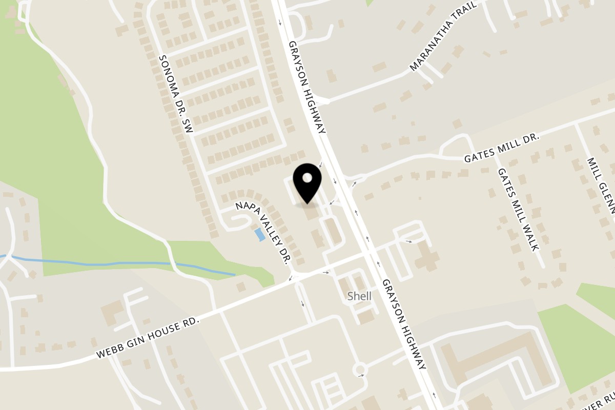 Map showing the location of Jewlz Bar, Restaurant & Lounge on 1365 Grayson Hwy STE 113 in Lawrenceville